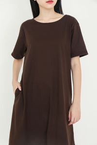 Reversible Asymmetrical Brown Dress
